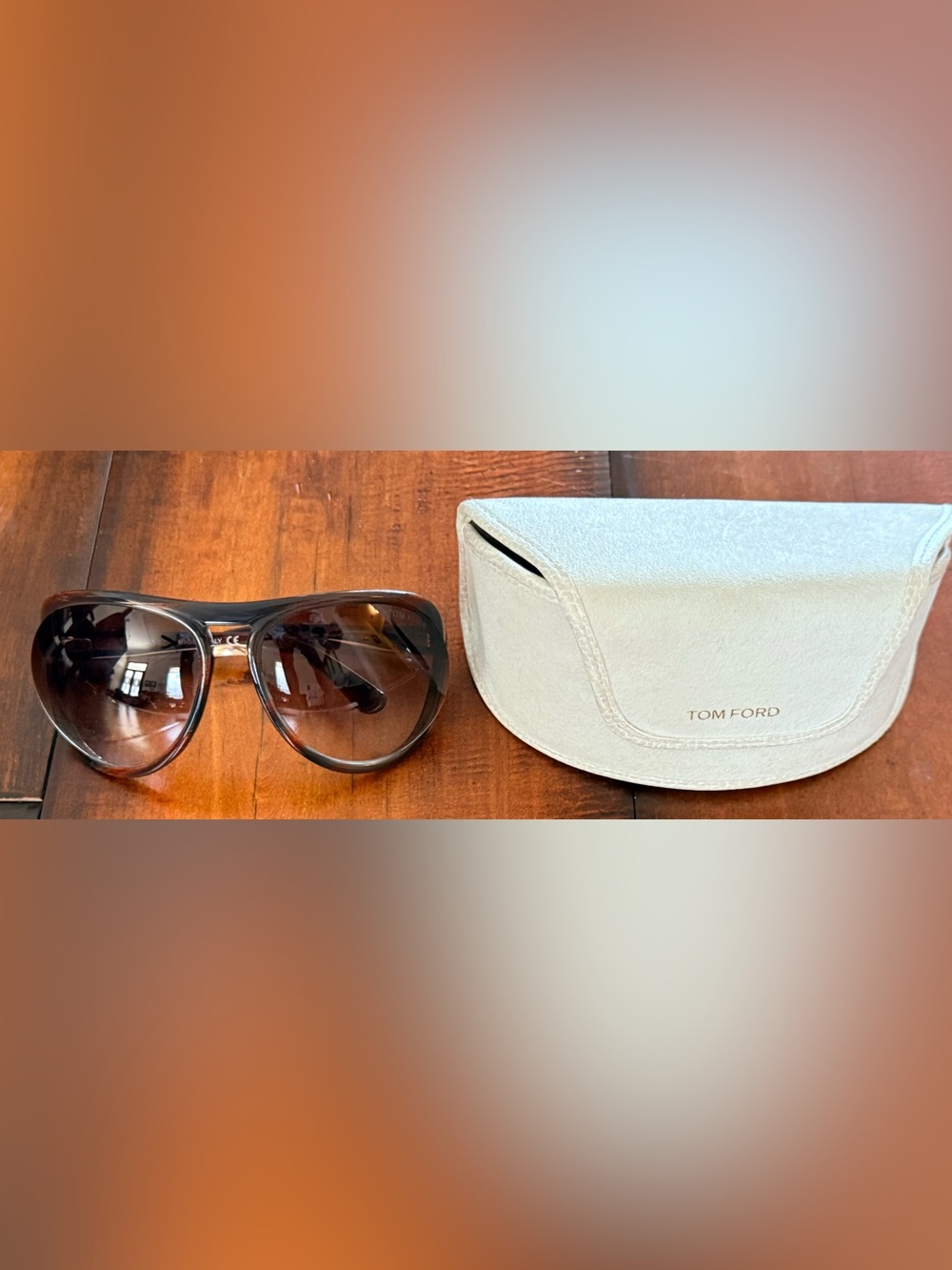 Tom Ford Tortoise Shell Sunglasses with Case